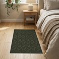 thumbnail image 3 of ODIKA 2'x3' Olive Green Concentric Circle Geometric Washable Accent Rug Modern Abstract Scattered Dot Motif Contemporary Pet Friendly, Bedside Mat for Bedroom, Nursery, RV, 3 of 7