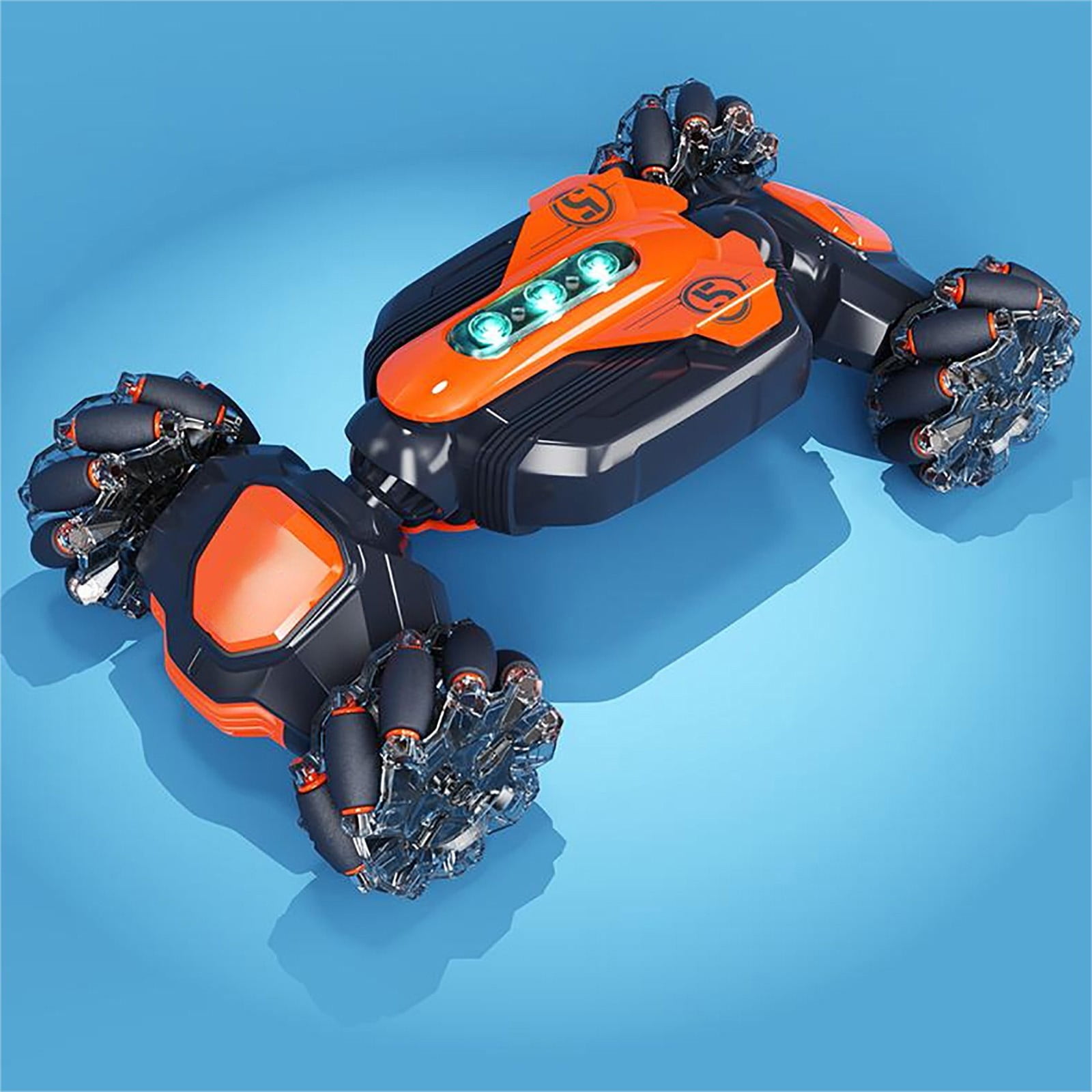 Gesture Sensing Stunt Remote Control Off-Road Vehicle - 8.66 Inch 4WD RC Car with 360° Flips, Lights and Music