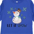 thumbnail image 4 of Inktastic Let It Snow Cute Snowman in Hat and Scarf Boys or Girls Long Sleeve Toddler T-Shirt, 4 of 5