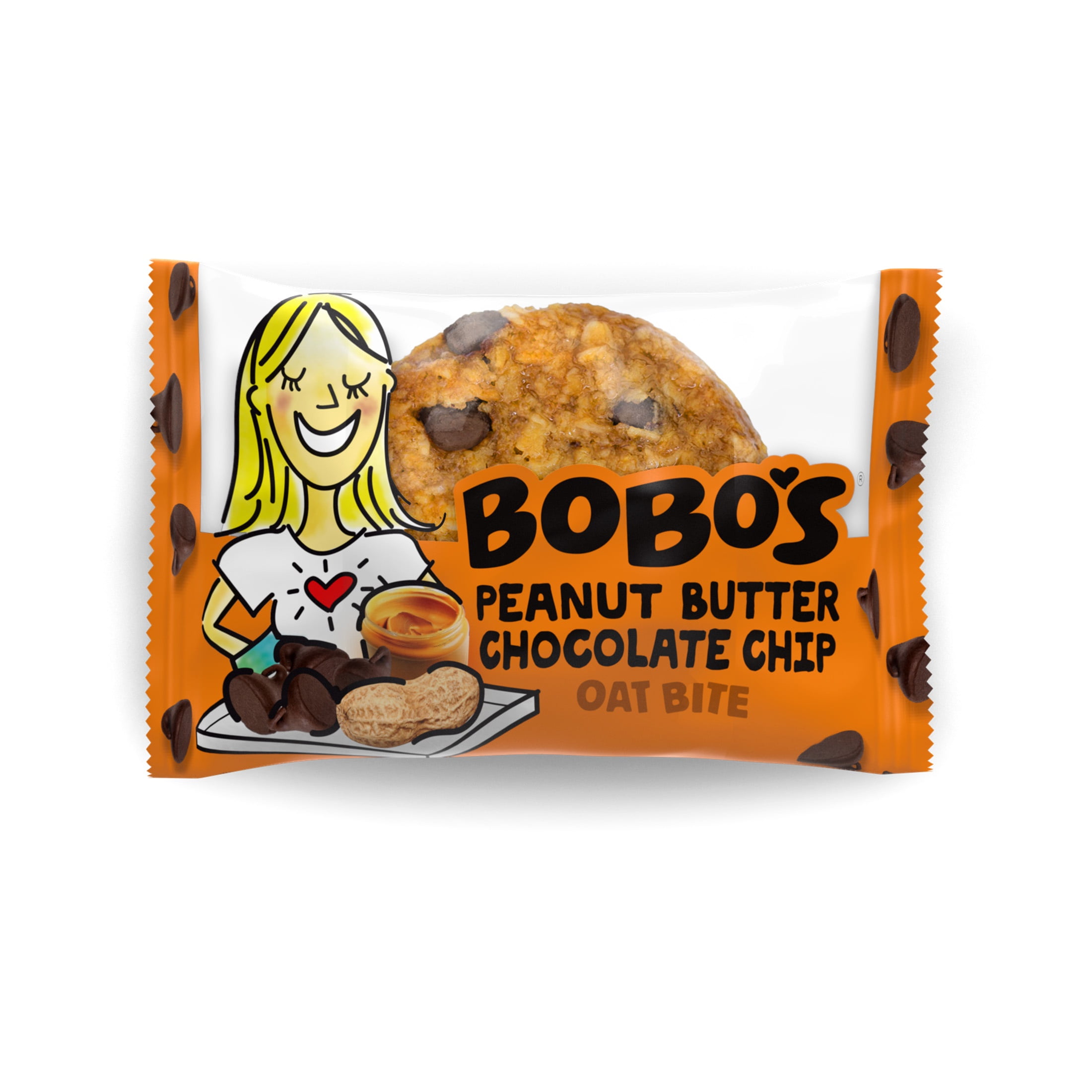 (2 pack) Bobo's Oat Bites, Peanut Butter Chocolate Chip, 5 Pack of 1.3 oz bars
