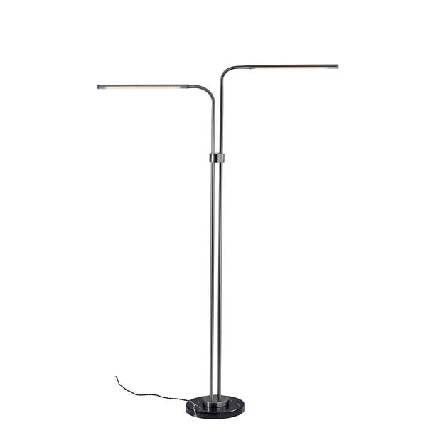 Adesso Hydra Led Floor Lamp Brushed Steel W Frosted Diffuser Shade Com Adesso Hydra Led Floor Lamp Brushed, Hydra Floor Lamp