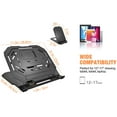 thumbnail image 2 of CPDD Support pour Tablette de Dessin, Support de Levage pour Ordinateur Portable, Support de Bureau Pliable pour Tablette à 10 Angles Réglables avec Support de Téléphone Cellulaire Intégré, Compatible avec MacBook Pro 2021 14 Pouces/16 Pouces, iPad 9, iPad Mini 6, Noir - -, 2 of 7