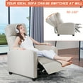thumbnail image 5 of FDW Recliner Chair with Fabric Padded Seat Backrest,Beige, 5 of 7