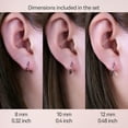 thumbnail image 5 of Limerencia G23 Titanium Slim Hoop Earrings, Hypoallergenic Nose/Lip Earrings 3Pairs Silver Unisex, 5 of 7