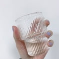 thumbnail image 3 of Wangscanis Coffee Mug, Portable Transparent Ribbed Glass Cup Water Cup Teacup for Home Office, 3 of 7