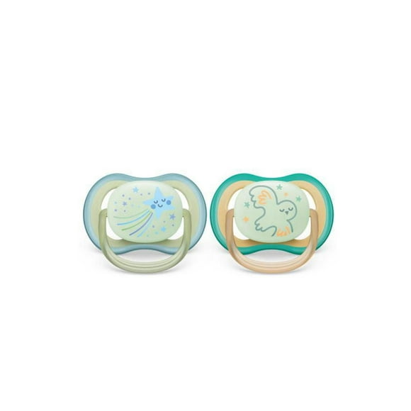Philips Avent Ultra Air Pacifier 0-6m, smiling star / owl, 2 pack, SCF376/18