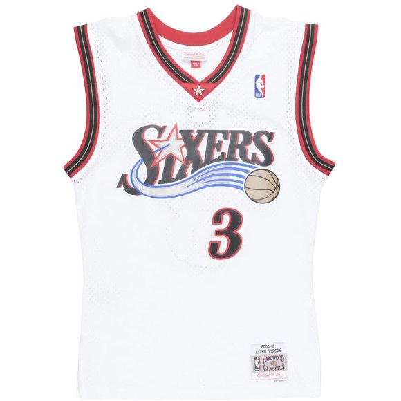Allen Iverson White Sixers Swingman Jersey