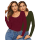thumbnail image 1 of Set 2 Blusas Mujer Manga Larga Interior Térmico Invierno Dama UNITALLA, 1 of 5