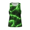 thumbnail image 4 of Easygdp Green Lightning Men's Tank Top, Sleeveless Muscle T Shirts, Breathable, Quick-Dry, Loose for Gym, Running, Fitness - Large, 4 of 9