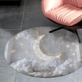 thumbnail image 4 of Moon Clouds Round Carpet Circle Rug Outdoor Patio Area Rug Washable Large Area Rugs Hallway Room Decor Fitness Mats, 4 of 8