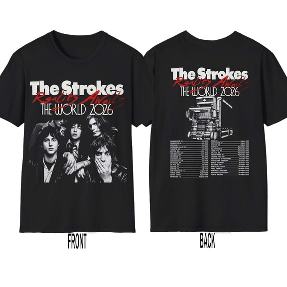 The Strokes World Tour Unisex T-shirt Gift For Fan,Black Color,Size 2XL