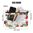 thumbnail image 4 of FORMRS 2 Pack Pencil Pouch for 3 Ring Binder with Clear Window Zipper Case, Apple Leaves Pattern, 4 of 6