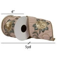 thumbnail image 2 of Vickerman 4" x 5 Yards Spruce Cord with Sequin Embroidered Dupion Ribbon, 2 of 4
