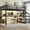 Black+Wood, variant on Bellemave Queen Size Loft Bed with Desk and Stairs,Metal Loft Bed Frame with LED Lights & USB Ports, Heavy Duty Adult Queen Loft Bed for Bedroom（Black+Wood)