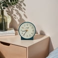 thumbnail image 2 of REGALWOVEN Vintage Alarm Clock, Simple Circular Design, with Geometric Base, Ideal for Bedroom Nightstand Green 3.6"L x 2.2"W x 3.7"H, 2 of 5