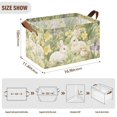 thumbnail image 7 of Yayeee Foldable Storage Basket for Shelves with Handles Set of 2 Waterproof Cloth Bins, Yellow Floral Rabbit, 7 of 7