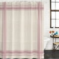thumbnail image 2 of Rose Pink Grid Lines Bathroom Shower Curtains with 12 Hooks Polyester Waterproof Shower Curtain for Stalls and Bathtubs Boho Minimalist Stripes Texture Beige Decorative Bathroom Curtain 36x72 Inches, 2 of 9