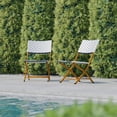 thumbnail image 1 of ZXNYH Rouen Set of Two Folding French Bistro Chairs in PE Rattan with Metal Frames for Indoor and Outdoor Use, Set of 1, Black/White, 1 of 8