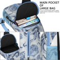 thumbnail image 4 of Crossbody Sling Backpack for Women Men Sea Shells on Blue Octopus Shoulder Sling Crossbody Casual Chest Bag for Travel Sports Running Hiking, 4 of 6