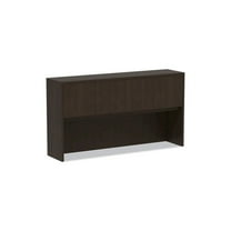 Alera Valencia Series Hutch with Doors, 4 Compartments, 64.75w x 15d x 35.38h, Espresso