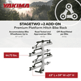 thumbnail image 4 of Yakima StageTwo 2" Premium Platform +2 Bike Tray Vehicle Hitch Add On, Slate, 4 of 9