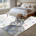 thumbnail image 4 of Happy Easter Area Rugs 5'x8', Washable Small Throw Rugs for Classroom Bedroom, Spring Rabbits Polka Dots Watercolor Indoor Outdoor Rug Non-Slip Low Pile Carpet Runner Reversible Floor Mats, 4 of 8