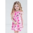 thumbnail image 2 of Vestido de skater Barbie para niñas grandes, French Terry, color rosa 10-12, 2 of 5