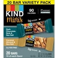 thumbnail image 7 of (1 pack) KIND Minis Healthy Snack Bars, Dark Chocolate Nuts & Sea Salt and Caramel Almond & Sea Salt, 3g Sugar, Gluten Free Bars, Variety Pack, 0.7 OZ, (20 Count), 7 of 7
