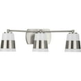 thumbnail image 6 of Haven Collection Three-Light Brushed Nickel Opal Glass Luxe Industrial Bath Light, 6 of 14