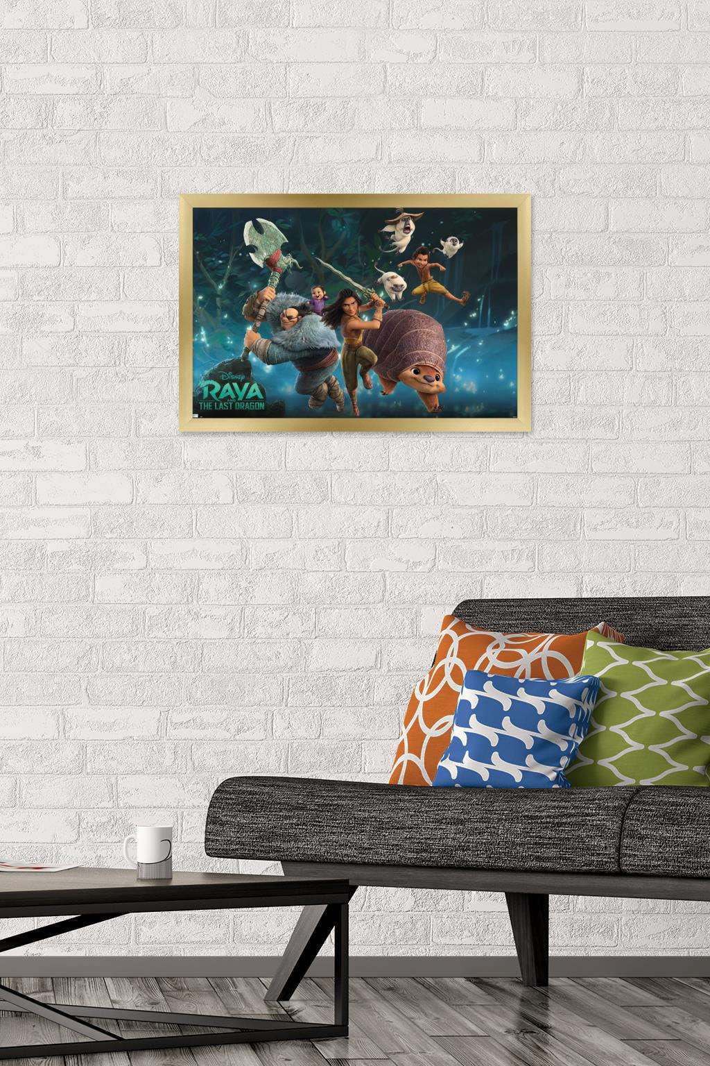 Disney Raya and the Last Dragon - Group Wall Poster, 14.725" x 22.375", Framed
