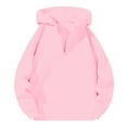 thumbnail image 1 of MHFRRA Sudadera con Capucha y Cremallera de Un Cuarto para Un Jersey Suave con Cordón Ajustable, Ajuste Cómodo, Estilo Deportivo Informal Rosa, 1 of 3