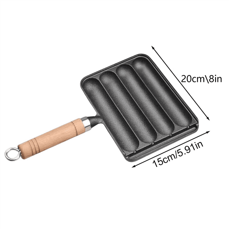 Cast Iron Sausage Pan, Pot for Grilled Sausage Cooking, Home Pre Seasoned  Grilled Sausage Pot,Vertical 