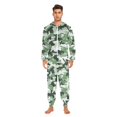 thumbnail image 3 of FORMRS Onesies Pajama for Adults Unisex Hoodie Winter Jumpsuit One Piece Sleepwear, Sizes S-2XL, Army Green Camouflage Pattern, 3 of 7