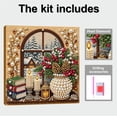 thumbnail image 5 of 2026 Christmas Window Framed Pearl Art Wall Decor 8x8 inch, Window Framed Christmas DIY Pearl Bead Painting Kits for Adult, Christmas Party Decorations for Home Wall Decor, 5 of 9