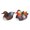 Dark Color, variant on Suodoka Pair of Floating Mandarin Duck Statues - Durable Resin Cute Animal Sculptures for Outdoor Garden Pond Decor (Dark Color, 8.5" x 4.3" / 21.5cm)