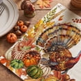 thumbnail image 3 of Sm:)e Farmhouse Turkey Maple Leaf Pumpkin Print Thanksgiving Placemats 12x18 Inch Set of 4, Fall Harvest Kitchen Dining Table Decor for Indoor Outdoor Home Party Decoration, 3 of 7