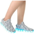 thumbnail image 4 of APTESOL Kids LED Light Up Shoes Unisex Girls Boys Breathable Flashing Sneakers Halloween Xmas School Birthday Party Dance Shoes(White,Toddler 8), 4 of 7