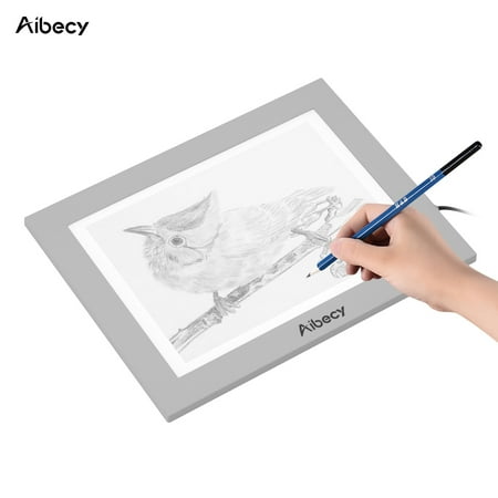 Aibecy A5 Ultra Bright LED Light Box Tracing Pad Therapy Energy Lamp 25000 Lux Stepless Dimming Drawing Artcraft Board with Dimmer for Children Students Artists Sketching Animation Stencilling SAD