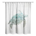 thumbnail image 2 of Creative Products Teal Watercolor Sea Turtle  71x74 Shower Curtain, 2 of 7