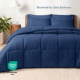 thumbnail image 2 of Bare Home 7-Piece Bed-in-a-Bag - Full, Dark Blue with Dark Blue Sheet Set, 2 of 9