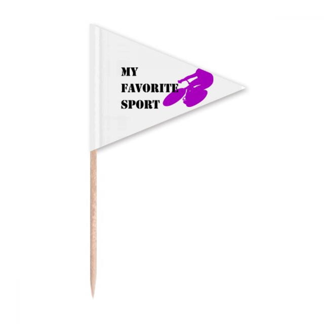 Like Sports Fitness Balanced Bicycle Toothpick Triangle Cupcake Toppers Flag