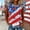 #453-Red, variant on Women's Plus Size Patriotic Sleeveless Tank Round Neck Denim Patchwork Waffle Texture Printed Loose Casual Top Gift