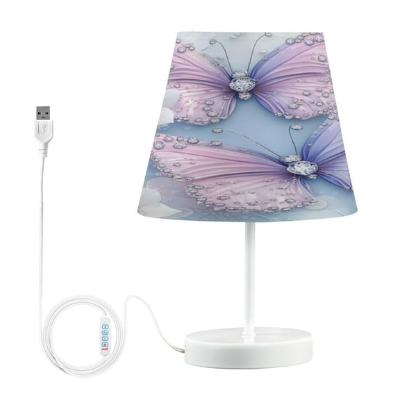 BZSMCE Table Lamp Creative Pastel Butterfly Dreams Pattern Simple Pattern Night Light