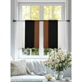 thumbnail image 5 of Sheer Curtains 54 Inches Long, Contemporary Boho Modern Art Light Filtering Window Curtains for Living Room/Bedroom, Brown Black White Rod Pocket Voile Sheer Curtain Drapes, 52"W x 54"L, 2 Panels, 5 of 9