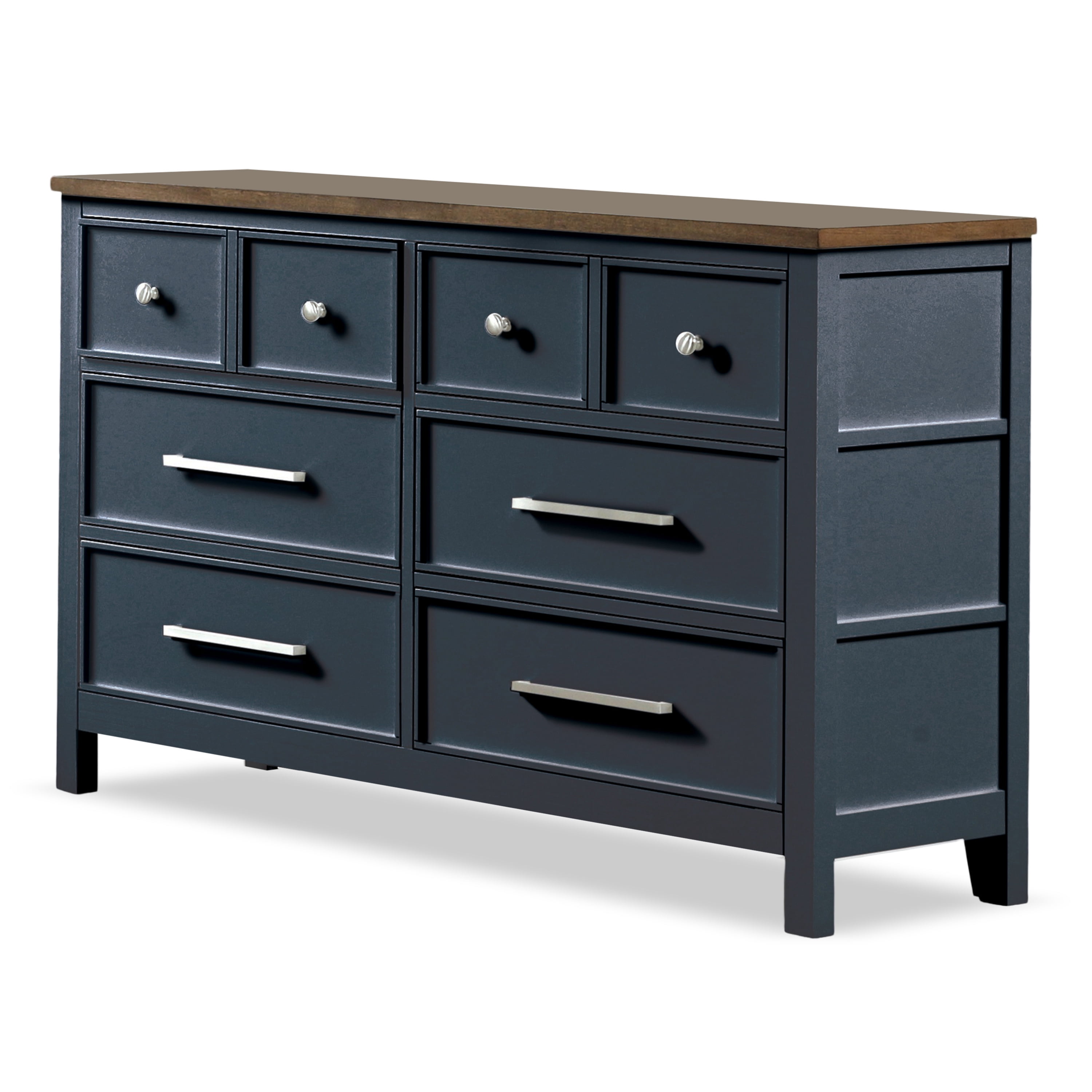 Furniture of America Yvara Modern 6-Drawer Dresser, Blue