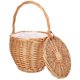 thumbnail image 2 of Wicker Woven Handheld Basket Picnic Basket Fruit Vegetable Basket Flower Arrangement Holder, 2 of 3