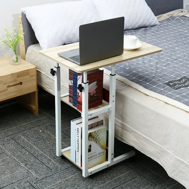 HALLOLURE Deluxe Laptop Cart, 27"35" Height Laptop Rolling Desk Stand