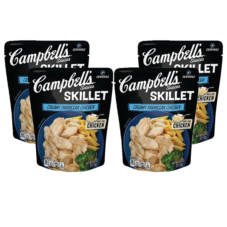 4 Pack Campbell S Skillet Sauces Creamy Parmesan Chicken 11 Oz Walmart Com Walmart Com