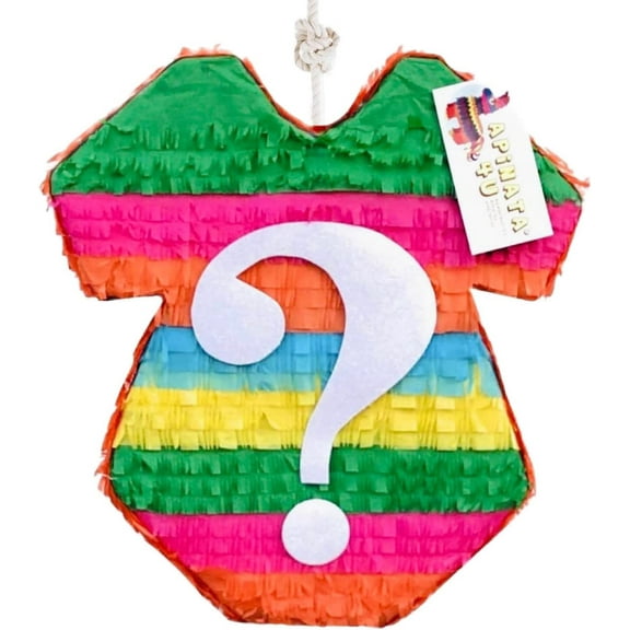 Fiesta Baby Onesie Pinata for Gender Reveal Party Cinco de Mayo Theme He or She Boy or Girl Señor Señorita Fiesta Baby Shower Party Supplies