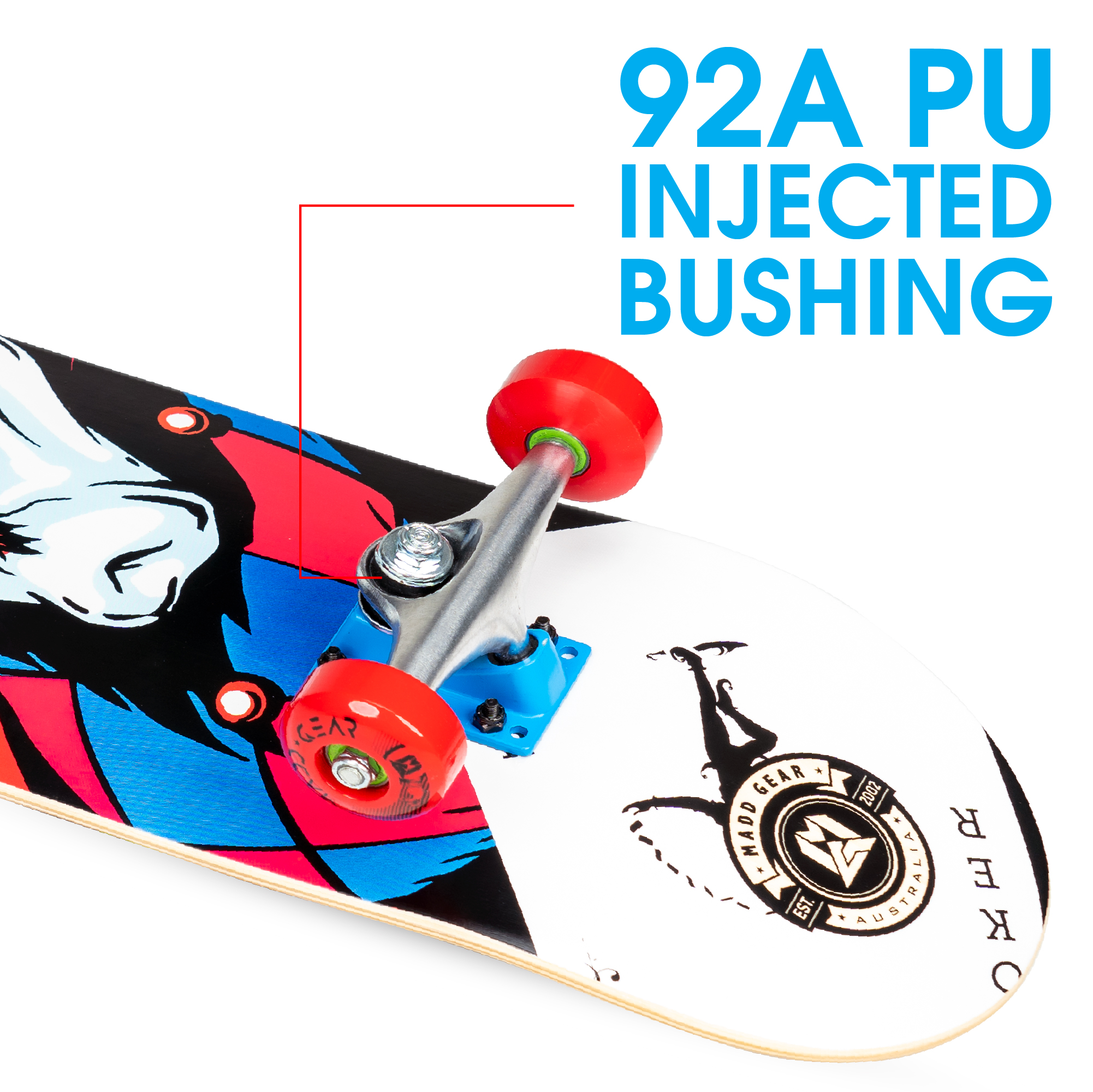 Madd Gear Kickflip 31 x 7.75 Inch Double Kicktail Complete Skateboard with Maple Deck Aluminum Trucks